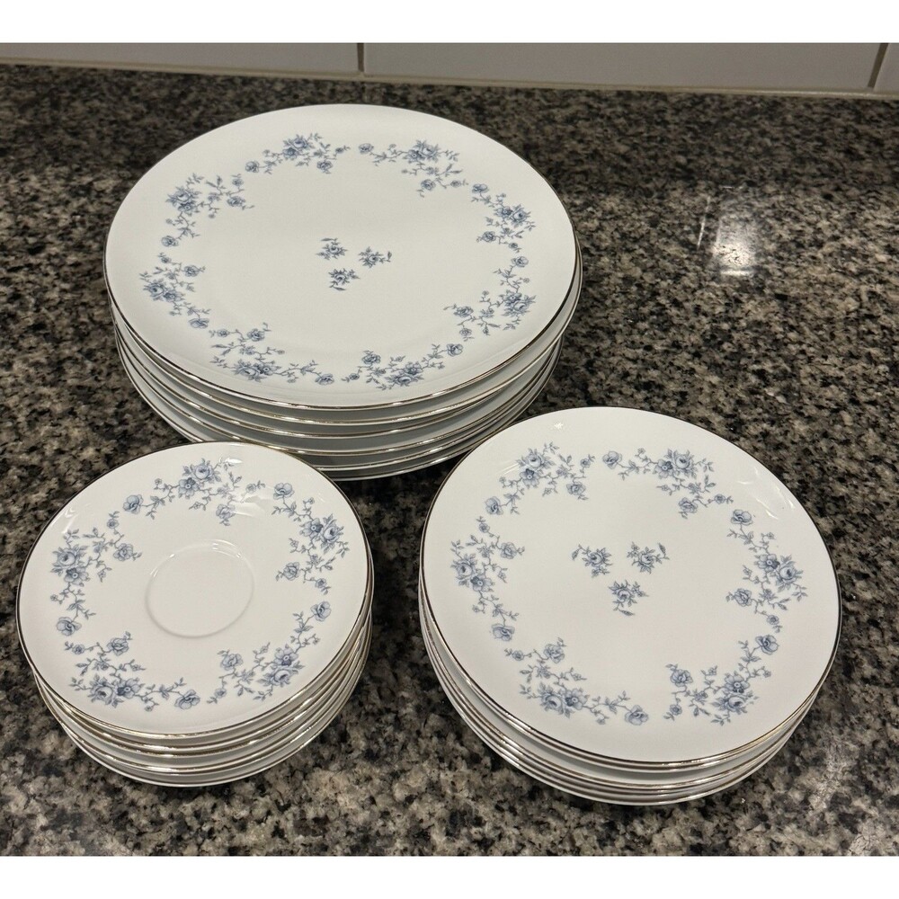 Johann Haviland Bavaria Blue Garland 18 Piece Set; 6 Dinner, 6 Salad, 6 Saucer